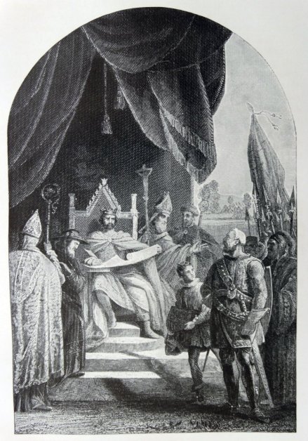 König John von England (1167 bis 1216) unterzeichnet die Magna Charta. Diese schützte vorab die Adligen und Geistlichen vor masslosen Steuern des Königshauses.  Bild: Keystone/historisches Archiv