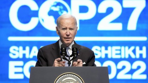 «Wir eilen voran, um die Klimahölle abzuwenden»: US-Präsident Joe Biden an der Klimakonferenz in Ägypten, November 2022. Bild: Keystone