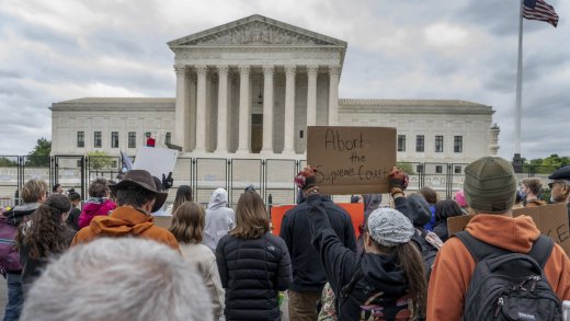 Protest von Abtreibungs-Befürwortern vor dem Obersten Gerichtshof der USA. Bild: Keystone