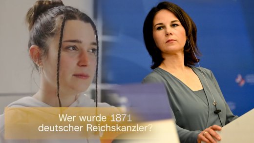 Emilia Fester (l.) und Annalena Baerbock: Kinder des kompetenzorientierten Unterrichts. (Bilder: Screeshot ZDF/ Keystone)
