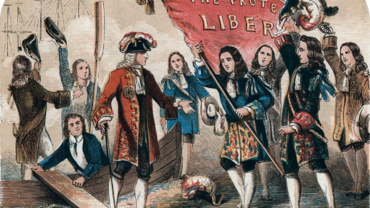 William III akzeptiert die «Declaration of Rights» (Quelle: Britannica)