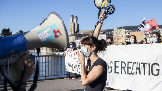 Klimademonstration am 24. September 2021 in Zürich. Bild: Keystone