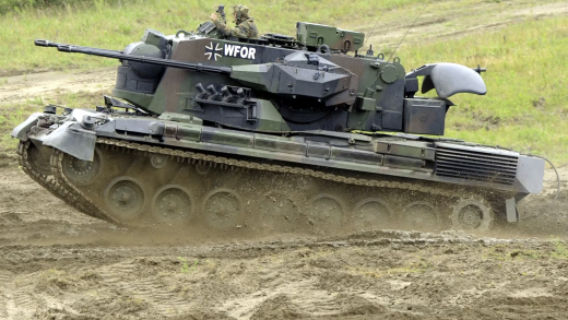 Schweres Geschütz für die Ukraine: Der «Gepard» der Bundeswehr. Bild: Keystone-SDA