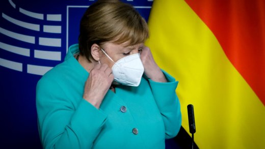 Angela Merkel an einer Pressekonferenz in Berlin. (Bild: Shutterstock)