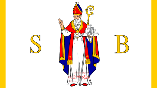Darstellung der Flagge von St. Blaise, der Nationalflagge der Ragusanischen Republik. (Bild: Wikipedia)