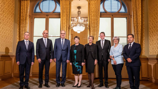 Der neue Bundesrat. Gruppenbild nach der Ersatzwahl, 7. Dezember 2022.