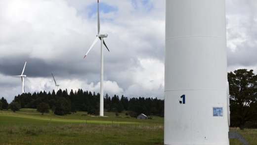 Windpark Mont Crosin im Berner Jura. Bild: Keystone