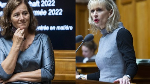 Armeepolitik von links: Die Nationalrätinnen Franziska Roth (l.) und Priska Seiler Graf im Parlament. Bilder: Keystone-SDA