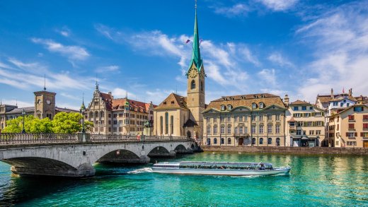Zürich, bevölkerungsreichste Stadt der Schweiz.