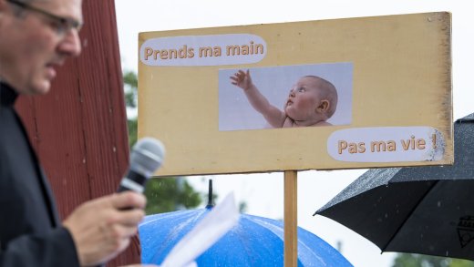 Demonstration gegen Abtreibungen im Juli 2021 in Genf. Bild: Keystone
