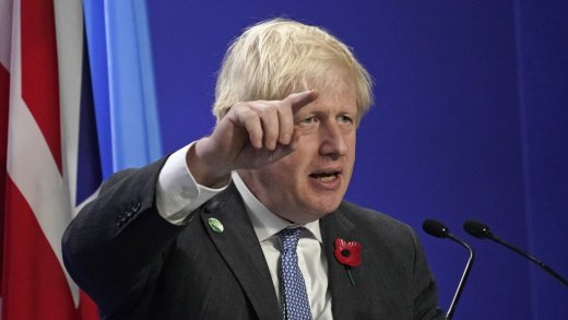 Gibt sich gerne als Vorkämpfer für den Klimaschutz: der britische Premier Boris Johnson an der Klimakonferenz in Glasgow. Bild: Keystone