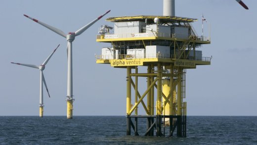 Die Förderung hat fast nichts gebracht: Windpark Alpha Ventus in der Nordsee. Bild: Keystone