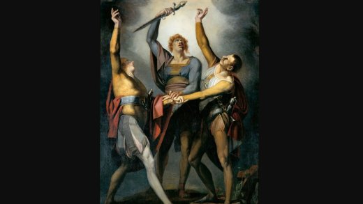«Wir wollen frei sein, wie die Väter waren». Rütlischwur im Jahre 2023. (Gemälde von Johann Heinrich Füssli, 1779-1781, Öl auf Leinwand, Kunsthaus Zürich)