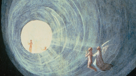 Sind Gehirnwellen der Grund für Nahtoderfahrungen? Bild: Aufstieg der Seligen (Hieronymus Bosch)
