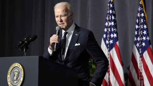 Joe Biden, US-Präsident, an einer öffentlichen Veranstaltung.