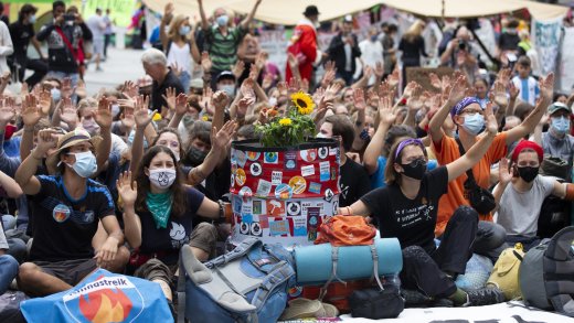Jugend in Angst:  Klimademonstration auf dem Bundesplatz, 2020. Bild: Keystone