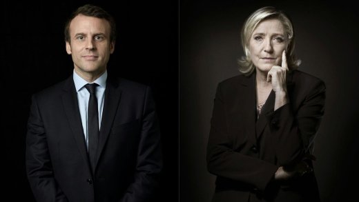 Emmanuel Macron und Marine Le Pen, Kandidaten für die französische Präsidentschaft.