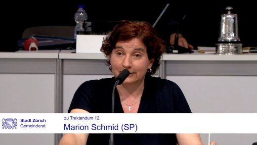 Frauen kommen zu wenig zu Wort, das der Verdacht der Gemeinderätin Marion Schmid (SP). Bild: Screenshot aus dem Livestream der Sitzung