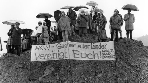 Seit Jahrzehnten keine neuen Grosskraftwerke mehr: Besetzung des Werkgeländes in Kaiseraugst, 1975. Bild: Keystone