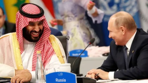 Der saudische Kronprinz Mohammed bin Salman und der russische Präsident Wladimir Putin. Selten so gelacht.