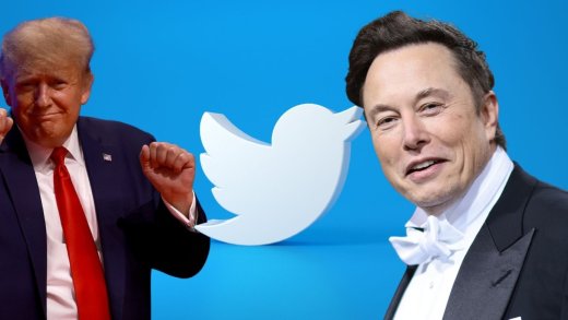 Donald Trump, ehemaliger US-Präsident, und Elon Musk, potentieller Twitter-Käufer.