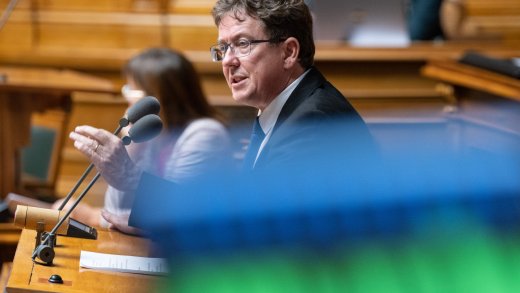 Nationalrat Albert Rösti (SVP/BE) spricht an der Herbstsession 2022.